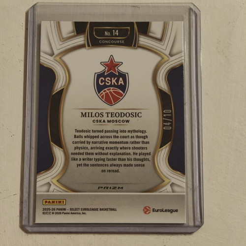 Milos Teodosic Jersey Number 4 of 10, new