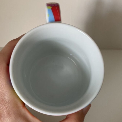 Vintage colorful mug like new, over 30 years old