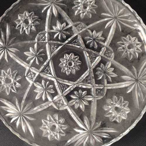 Vintage crystal serving tray