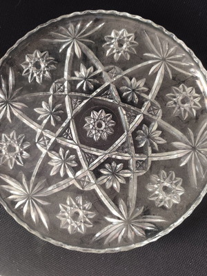Vintage crystal serving tray