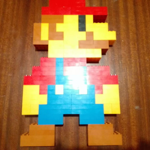 Super Mario figure made of LEGO bricks new, giant