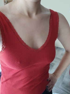 Zara V Neck Top red, like new, sizes S and M