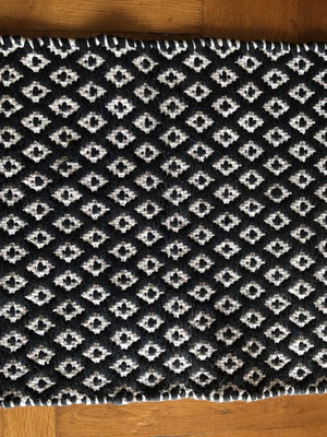Double-Sided Rug black and white cotton Moroccan style like new