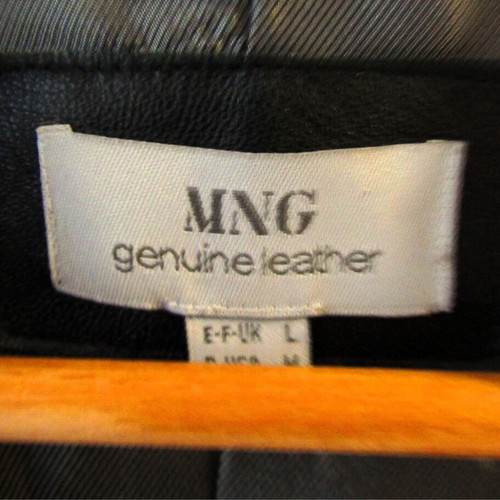Leather coat MNG-Mango black large size like new