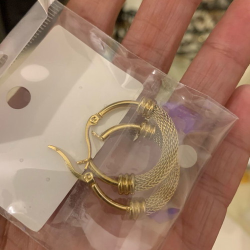 Steel hoop earrings new, stainless steel