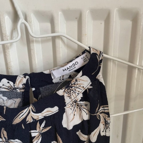 Summer top Mango used, size M, beige and blue