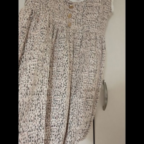 Zara mini ball gown dress like new, beige and pink, size L