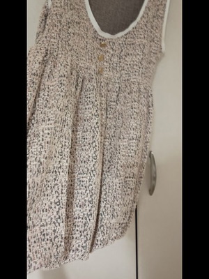 Zara mini ball gown dress like new, beige and pink, size L
