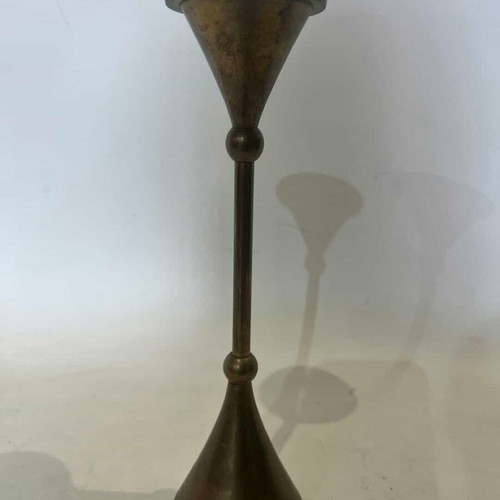 Vintage brass candlestick used 21.5x6 cm