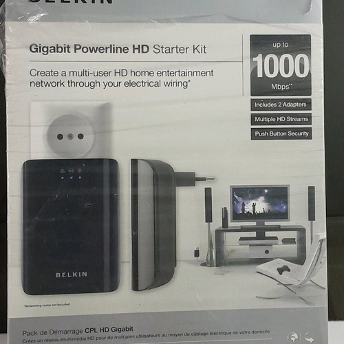 Belkin Gigabit Powerline HD Starter Kit like new