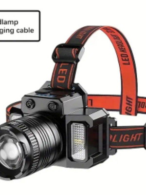 Rechargeable Headlamp with Motion Sensor and USB-C Charging