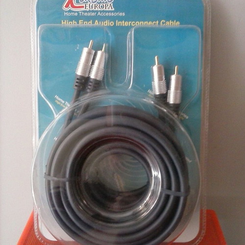 2 x RCA male to 2 x RCA male audio cable, 5m, high quality