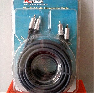 Καλώδιο (cable) 2 x RCA male - 2 x RCA male High Quality 5 μέτρα