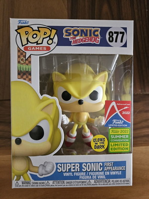 Funko Pop! Games Sonic The Hedgehog Super Sonic #877 AthensCon 2022 new