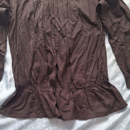 PNK Women's Long Sleeve Blouse New Brown Size M