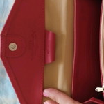 Wallet red like new with multiple compartments