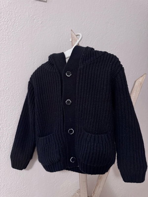 Woolen baby cardigan navy blue size 2 like new