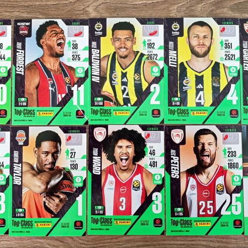 Panini Top Class Euroleague Card Bundle Mint Condition