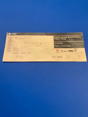Εισιτήριο Final Four Βερολίνο 2009 μεταχειρισμένο, ΠΑΟ Ολυμπιακός