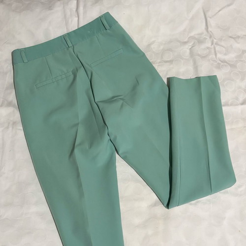 Stradivarius high-waisted slim pants green like new, size 32