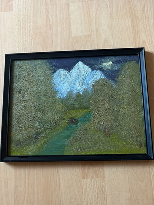 Handmade painting 30x40 cm with frame, custom order