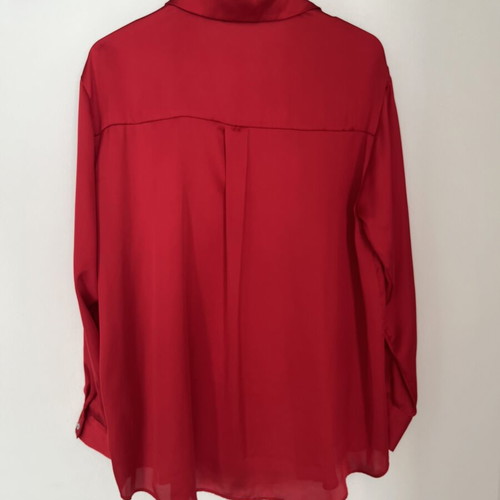 Zara satin red shirt medium, like new