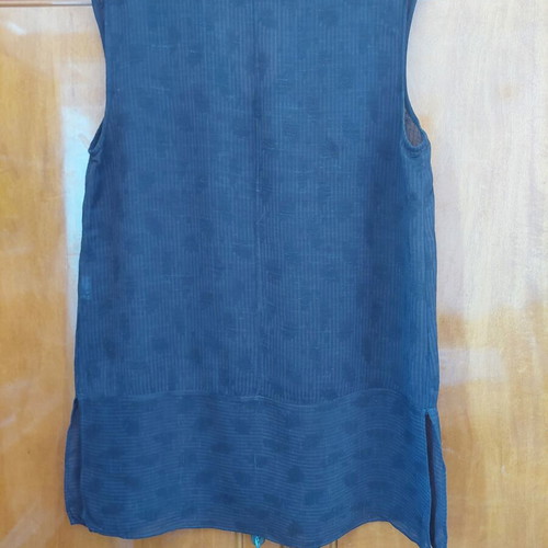 Anna Riska Brown Sheer Sleeveless Blouse Size M Like New