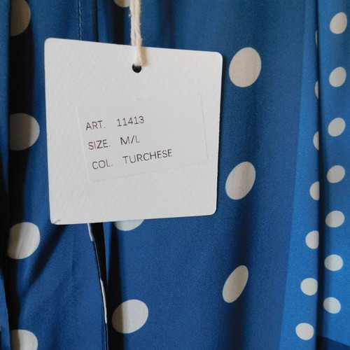 Turquoise pants with polka dot design M/L new Wiya