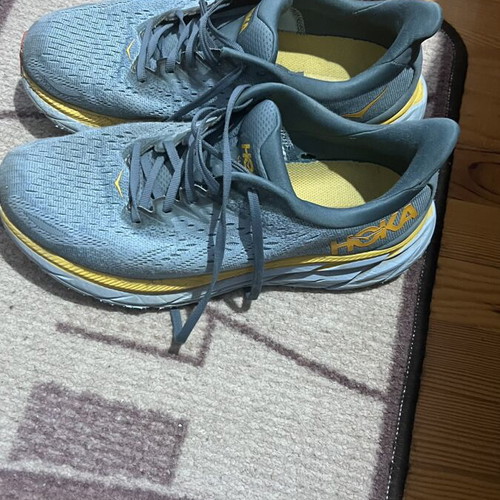 Hoka One One athletic shoes used, size 43.5, gray