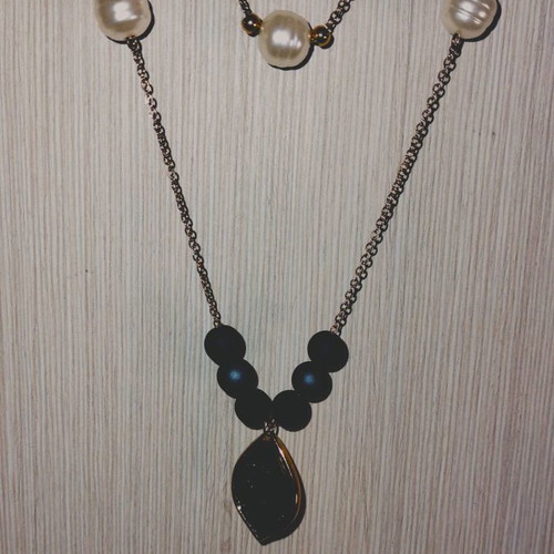 Ozze stainless steel double necklace new