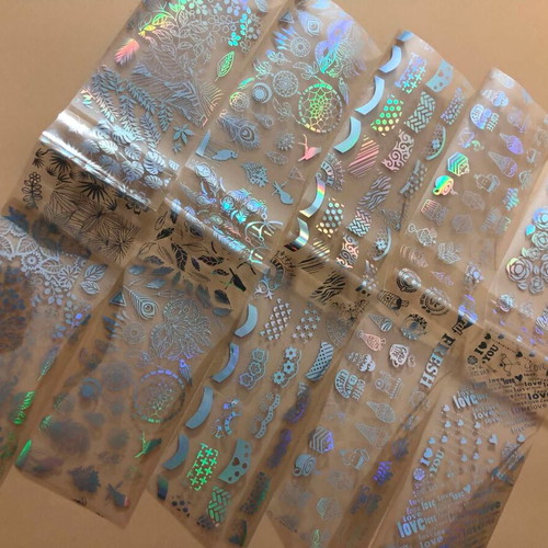 Aurora Glass holographic nail stickers pack of 5 new