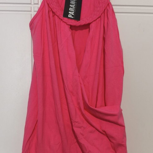 Paranoia blouse, one size, red-orange, crossover front
