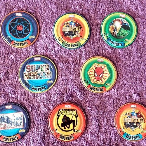Marvel Heroes XL collectible metal caps set 41-50