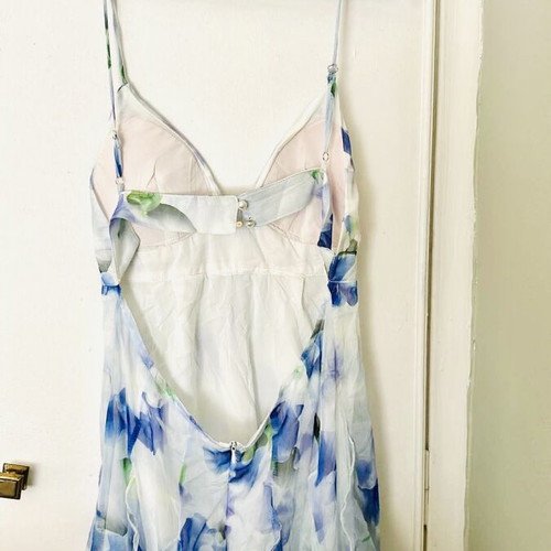 Summer dress white with blue details like new