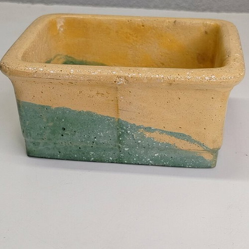 Handmade rectangular bonsai pot made of cement new