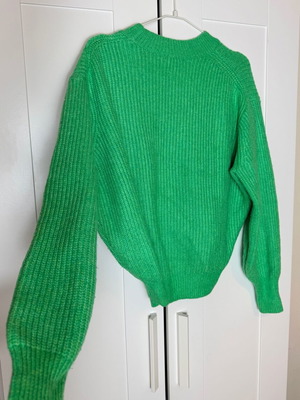 H&M women's sweater light green used, xs loose fit