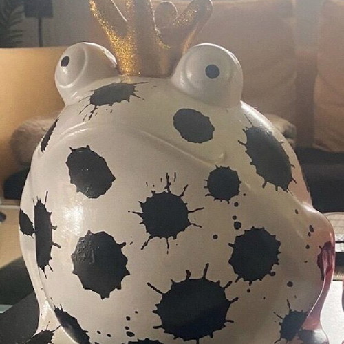 Decorative frog piggy bank new from designer store Glyfada
