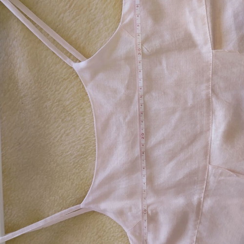 Linen pink dress with layers in small medium, like new