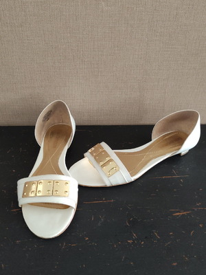 Enzo Angiolini δερμάτινα μπαλαρίνες μεταχειρισμένες, μέγεθος 39, άσπρες