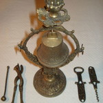 Brass candlestick with bell used
