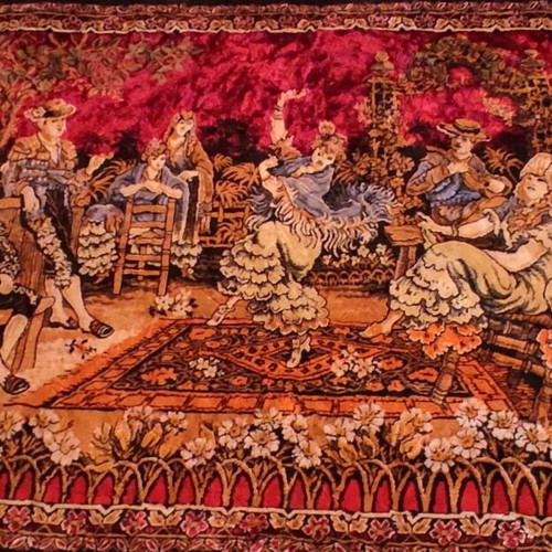 Velveteen Wall Hanging tapestry used, Spanish flamenco dance theme