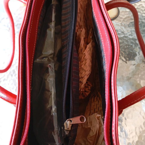 Thiros shoulder bag red eco leather like new