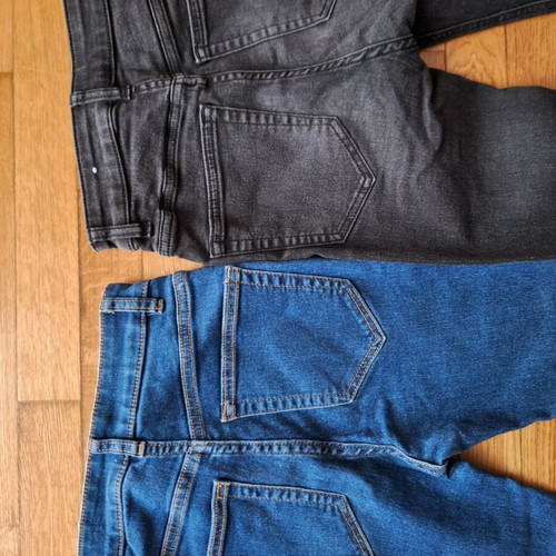 Bullandbear skinny jeans set used for girls, black and blue, size 34
