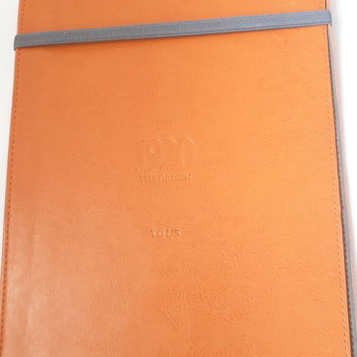 Tous iPad case orange leather for Mini iPad with security elastic and logo