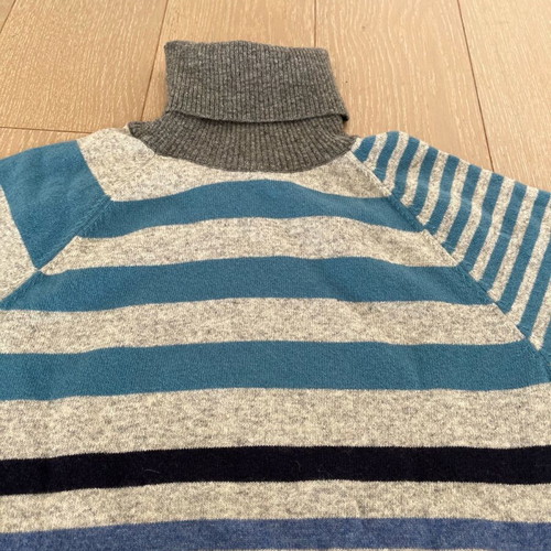 Benetton women's striped colorful turtleneck like new, size S