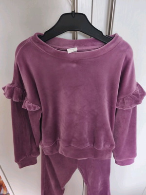 Cool Club velvet tracksuit like new, purple