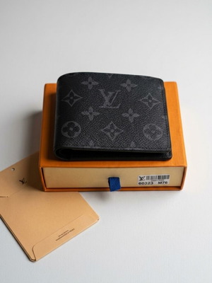Louis Vuitton wallet, black Monogram Eclipse design