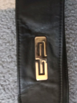 Women's leather belt like new, black, size 85 cm