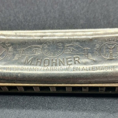 Vintage M. Hohner Piccolo Harmonica C Moll used with velvet case