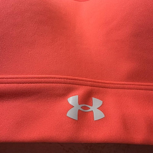 Under Armour Mid Sports Bra Coral Neon Size S like new